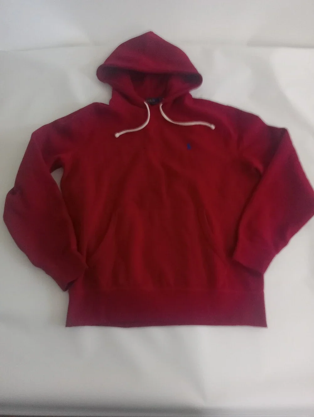 Polo Ralph Lauren Hoodie Mens Medium Pullover Sweatshirt Classic Fit Dark Red